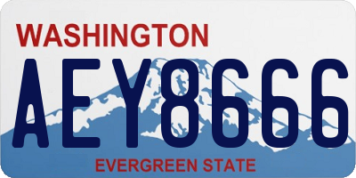 WA license plate AEY8666