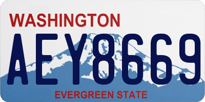 WA license plate AEY8669