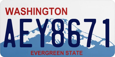 WA license plate AEY8671