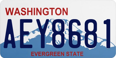 WA license plate AEY8681