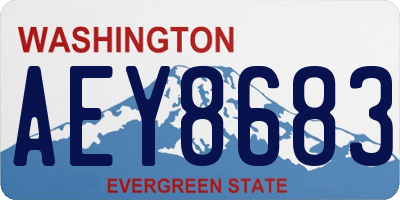 WA license plate AEY8683