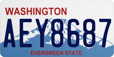 WA license plate AEY8687