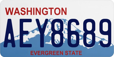 WA license plate AEY8689