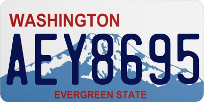 WA license plate AEY8695
