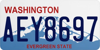 WA license plate AEY8697