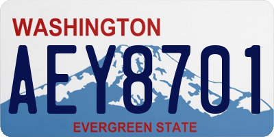 WA license plate AEY8701