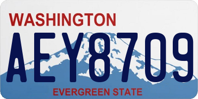 WA license plate AEY8709