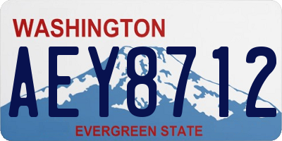 WA license plate AEY8712
