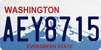WA license plate AEY8715