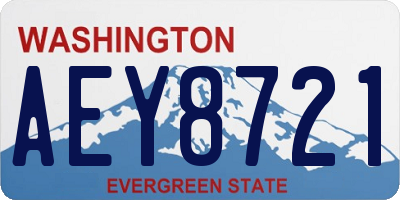 WA license plate AEY8721