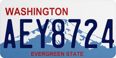 WA license plate AEY8724