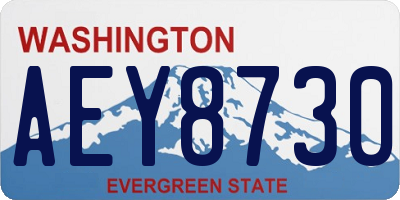 WA license plate AEY8730