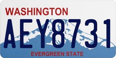WA license plate AEY8731