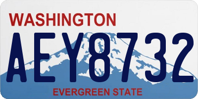 WA license plate AEY8732