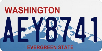 WA license plate AEY8741