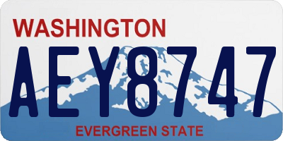 WA license plate AEY8747