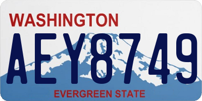 WA license plate AEY8749