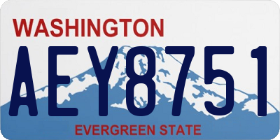 WA license plate AEY8751