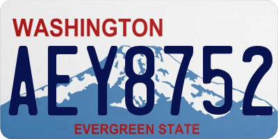 WA license plate AEY8752