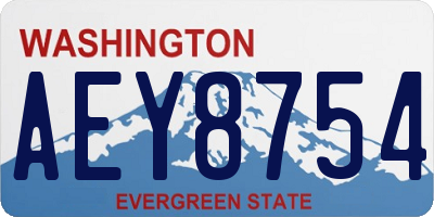 WA license plate AEY8754
