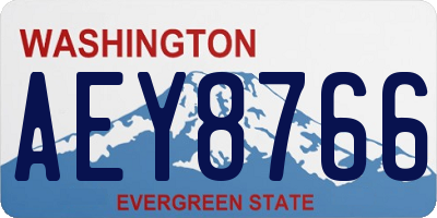 WA license plate AEY8766