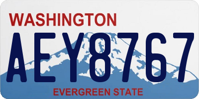WA license plate AEY8767
