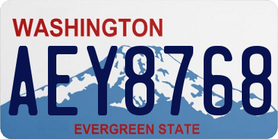 WA license plate AEY8768