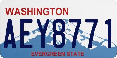 WA license plate AEY8771