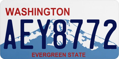 WA license plate AEY8772