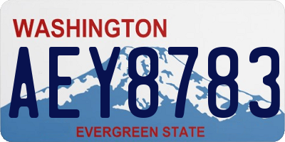 WA license plate AEY8783