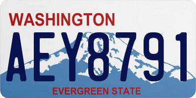 WA license plate AEY8791