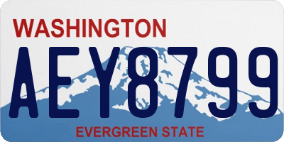 WA license plate AEY8799