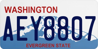 WA license plate AEY8807