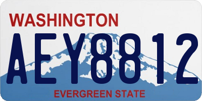 WA license plate AEY8812