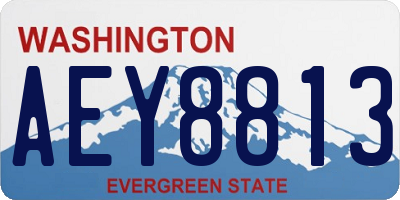 WA license plate AEY8813