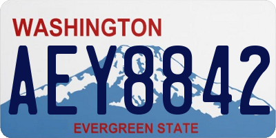 WA license plate AEY8842