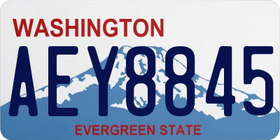 WA license plate AEY8845