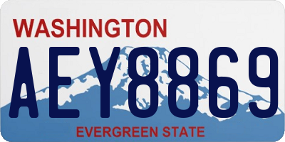 WA license plate AEY8869