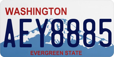 WA license plate AEY8885