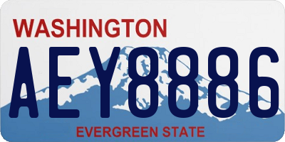 WA license plate AEY8886