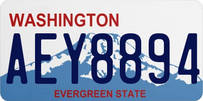 WA license plate AEY8894