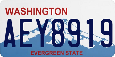 WA license plate AEY8919