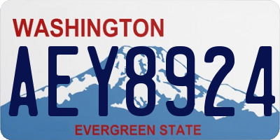 WA license plate AEY8924