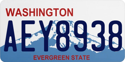 WA license plate AEY8938