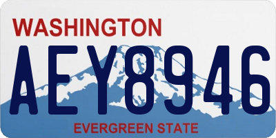 WA license plate AEY8946