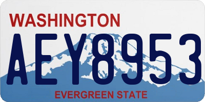 WA license plate AEY8953