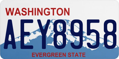 WA license plate AEY8958