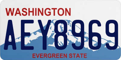 WA license plate AEY8969