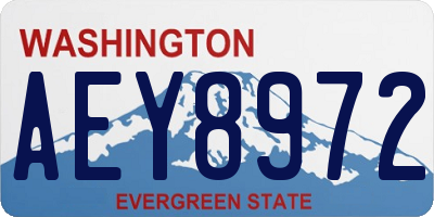 WA license plate AEY8972