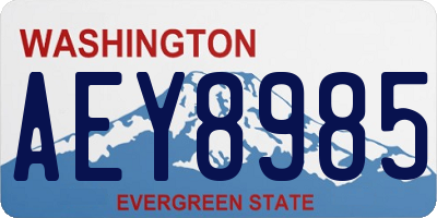 WA license plate AEY8985